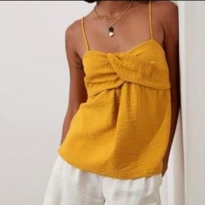 Yellow Twist Top by Banana Republic sz XS